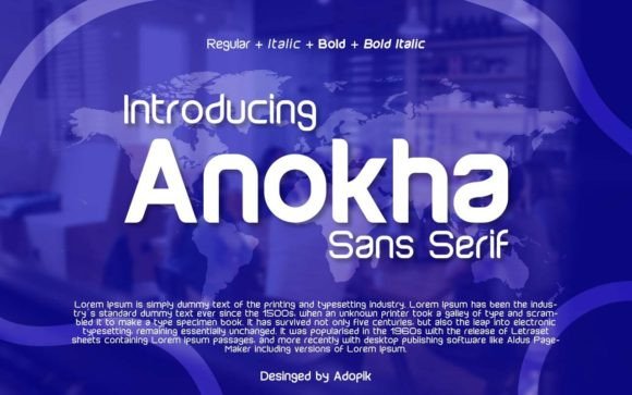 Anokha: The Futuristic Sans Serif Font for Bold Branding