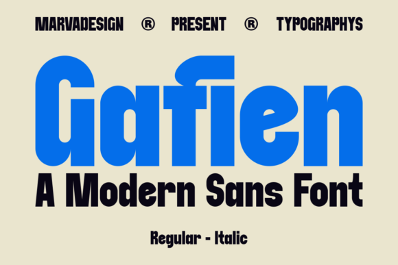 Gafien: A Modern Sans Serif Font for Editorial Branding