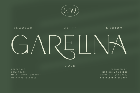 Garelina: The Elegant Serif Font for Polished Brand Identity