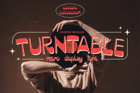 Turntable: The Retro Display Font for Vintage Craft Projects
